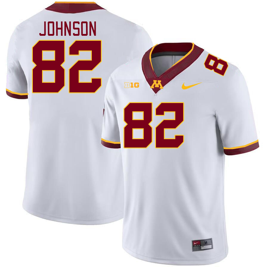 Men #82 Julian Johnson Minnesota Golden Gophers College Football Jerseys Stitched-White